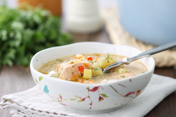 Potato and Salmon Soup