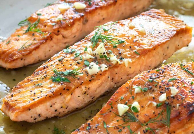 Pan Seared Salmon with Garlic Butter