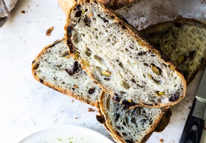Green Olive and Walnut Grain Bread Recipe
