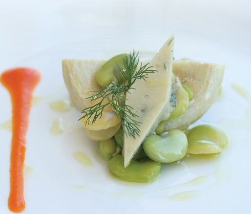 Artichokes with Fava Beans in Olive Oil