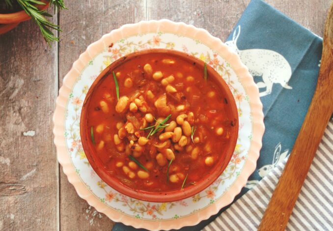 Turkish White Beans in Pan