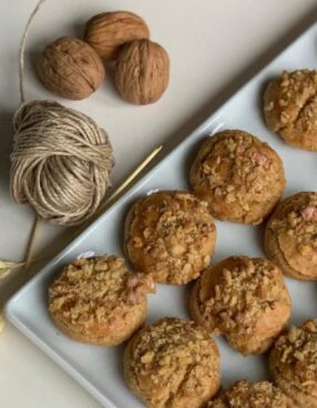 Walnut Tahini Cookies with Molasses