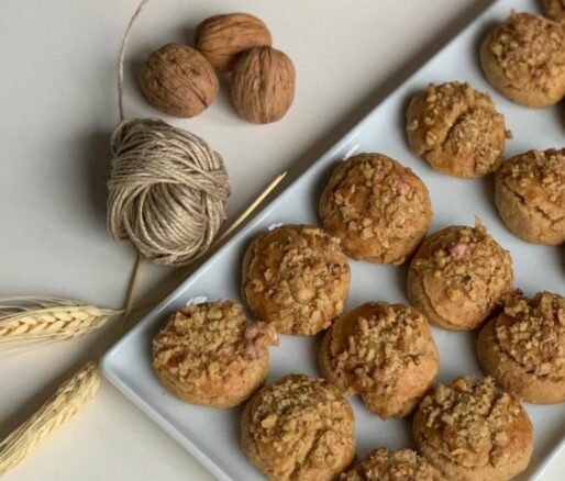 Walnut Tahini Cookies with Molasses